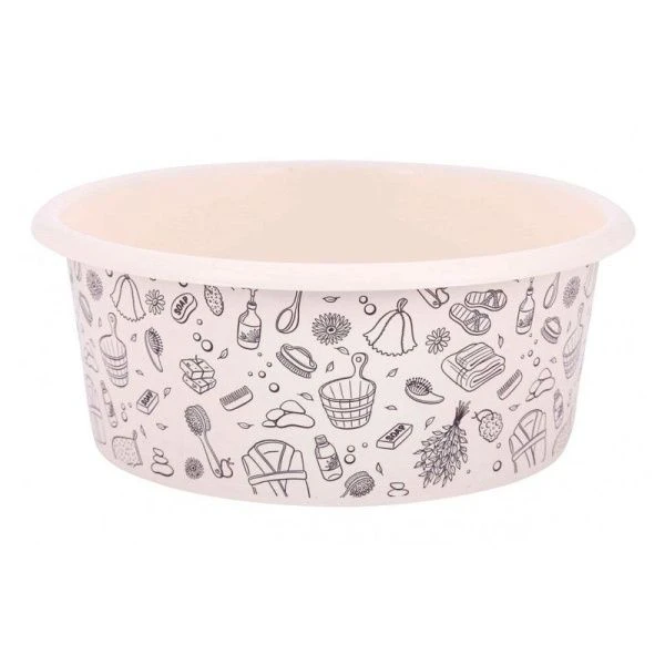 Таз 20л пластик круглый Русская банька (10)