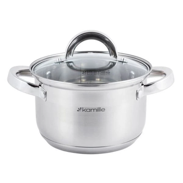 Набор посуды 8пр (ковш 1,8л, кастрюли 2,5/3,8л/5,8л) нерж.сталь стекл.крышки полые ручки арт. 5632S (2) Набор посуды 8пр (ковш 1,8л, кастрюли 2,5/3,8л/5,8л) нерж.сталь стекл.крышки полые ручки арт. 5632S (2)