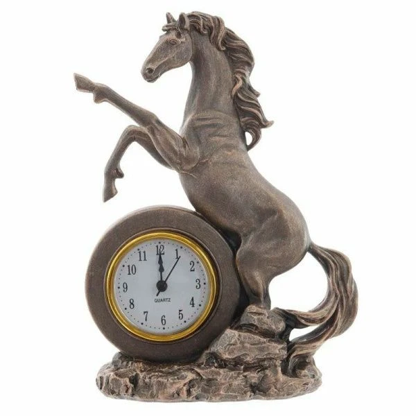 Фигурка Лошадь с часами (AAAx1 н/п) L16 W7,5 H23 см