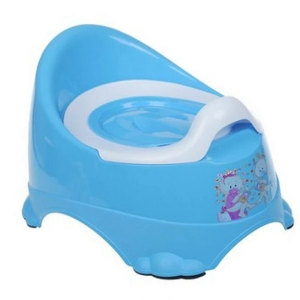 Горшок детский с крышкой пластик БЕЙБИ-КОМФОРТ голубой (24)