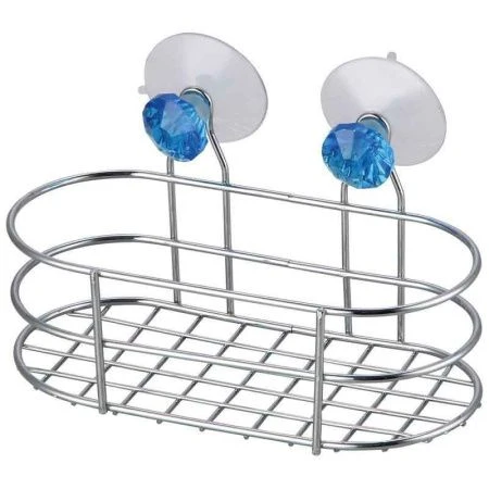 Полка прямая 1 ярусная 20*9,40*10см хром БРИЛЛИАНТ синий  W2617 (20)