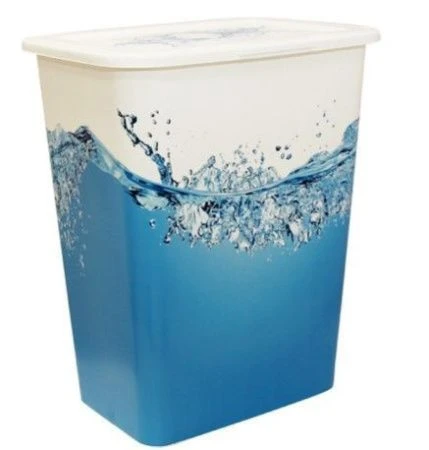 Корзина для белья 50л пластик ДЕКО вода 44*53*32см (5)