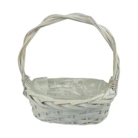 Корзина плетеная 23*18*9/25,5см ива кремовый