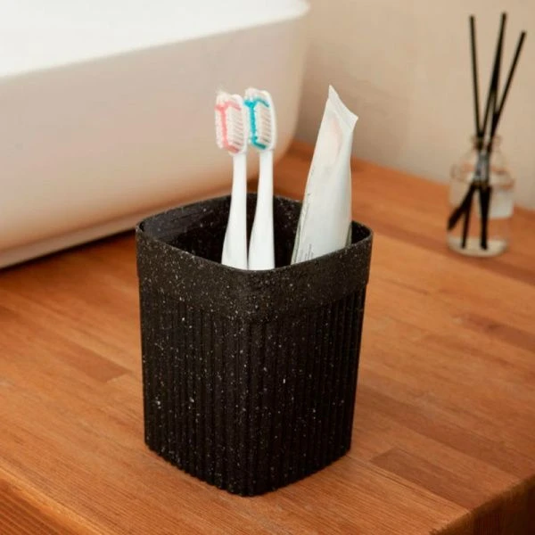 Стакан 650мл 90*90*110мм пластик VELVET черный гранит (18)