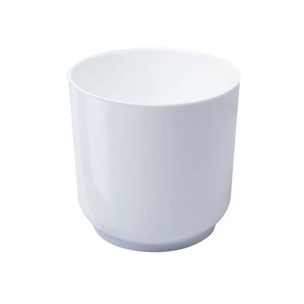 Горшок цветочный 4,4л 19см пластик ДЕЛЬТА с вкладкой белый (8)