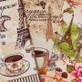 Полотенце кухонное вафельное 45*60см Парижские мгновения