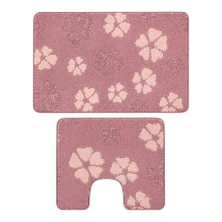 Набор ковриков в ванную 2пр 50*80/40*50см полипропилен MAXIMUS 4980 DUSTY ROSE розовый 2580
