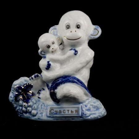 Фигурка Обезьянки фарфор 11*6,5*12,5см, W3815'HEN26757 (1-72) Фигурка Обезьянки фарфор 11*6,5*12,5см, W3815'HEN26757 (1-72)