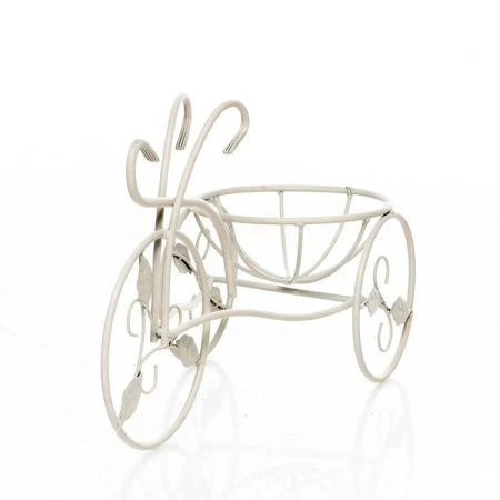 Подставка на 1 цветок 34*23*53см металл ВЕЛОСИПЕД белая 14-861 B