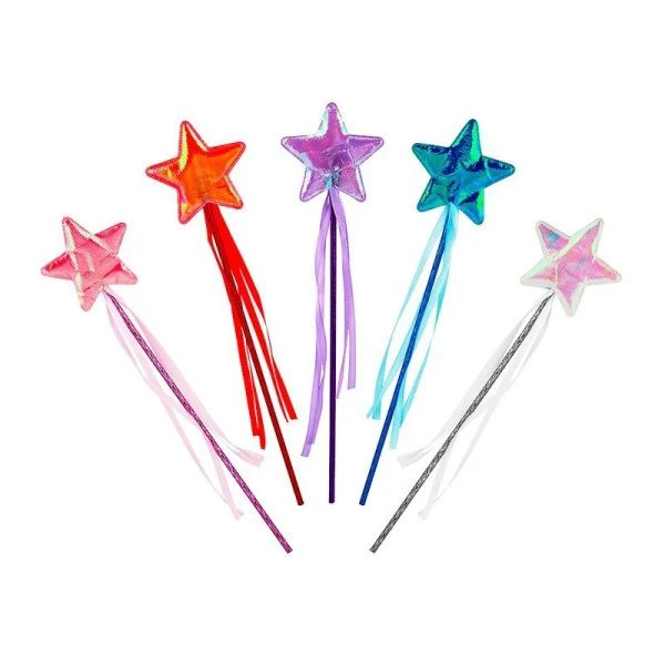 Волшебная палочка с лентами, пластик, 36 см, 5 цветов