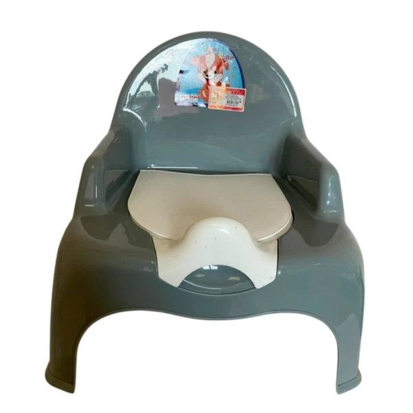 Горшок детский стульчик 32*27,5*34см пластик ДУНЯ серый 11102 (15)