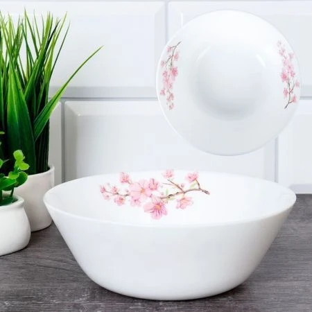 Тарелка глубокая 550мл 15,5см стеклокерамика САКУРА суповая LGW-60 (7196) (6/72)