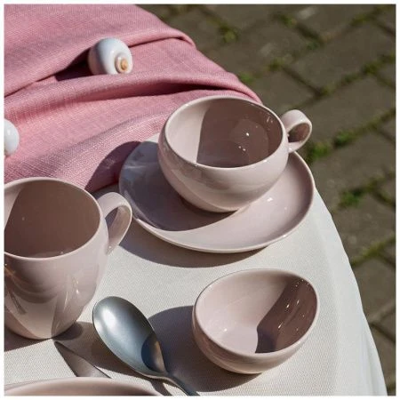 Чайный набор 2пр фарфор fusion на 1персону 220мл кремовая (24)