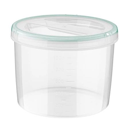 Контейнер пищевой 1,2л 14*11см пластик ВИНТАЖ с завинчивающейся крышкой (12)