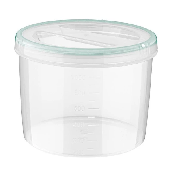 Контейнер пищевой 1,2л 14*11см пластик ВИНТАЖ с завинчивающейся крышкой (12)