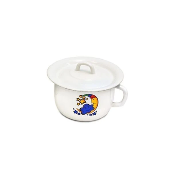 Горшок детский 1,5л эмаль белый с рис. 01-0908/4 (8)