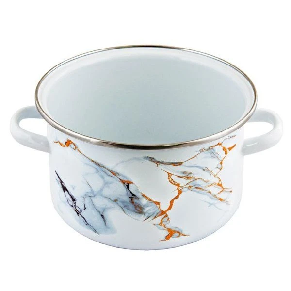 Кастрюля 2л эмаль Marble со стекл.крышкой цилиндрическая ТМ Appetite 1RD161S (8)