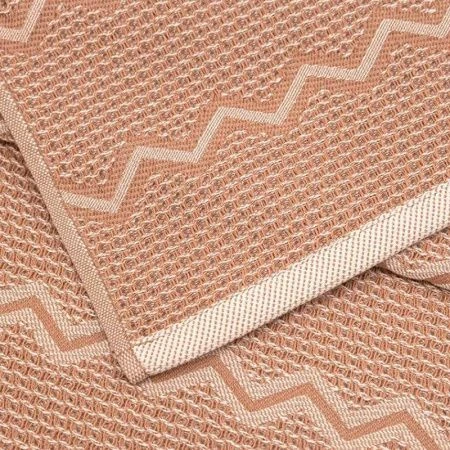 Полотенце вафельное 50*90см Зигзаг бежевый м7806_05 M