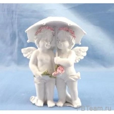 яяяСтатуэтка Ангелочки под зонтом 7*5,7*8,5см P889-570'LFK10299 (48)