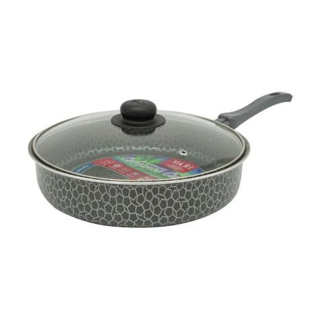 Сотейник 26см алюминий АП штампованный СЕВЕРНОЕ СИЯНИЕ со стекл.крышкой, высокий борт SS73126/11 (6)