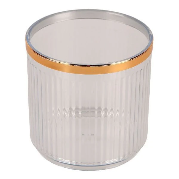 Банка для сыпучих продуктов 400мл h8,8см акрил/нерж.сталь с ложкой белая (150)