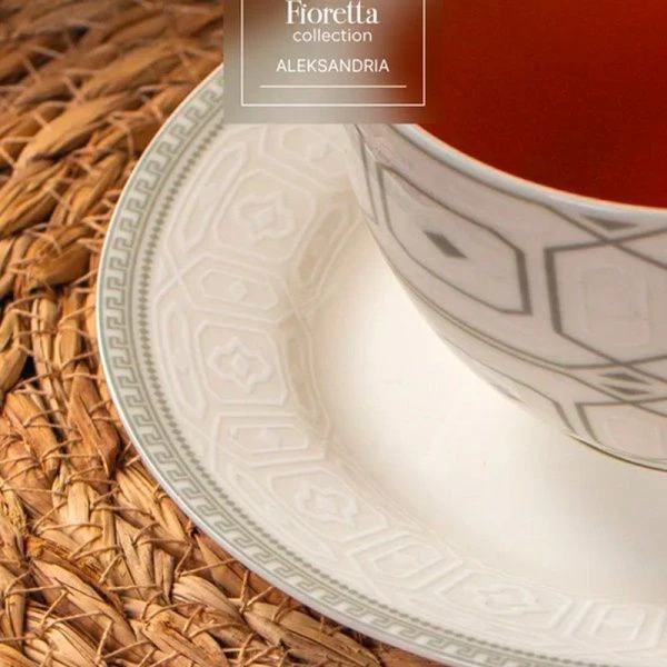 Чайный набор 2пр фарфор ALEKSANDRIA на 1 персону 220мл TDS685 (12)