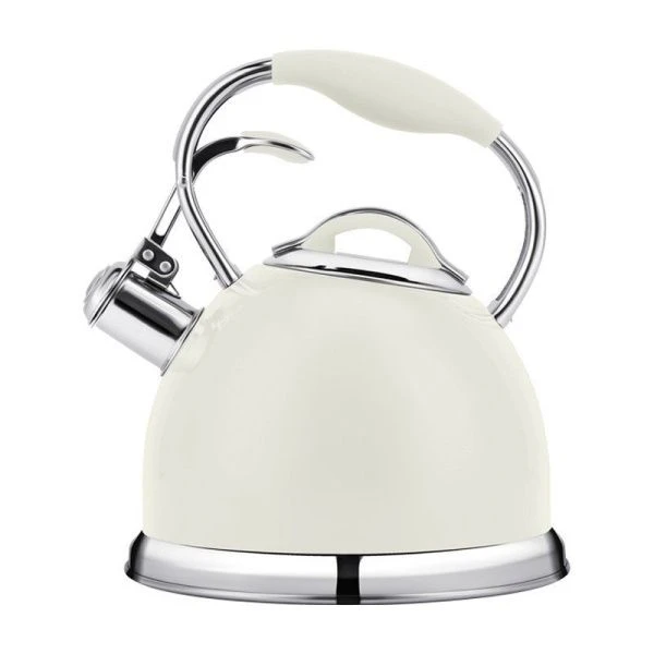 Чайник со свистком 2,5л нерж.сталь кремовый Tea 78-004 (6)