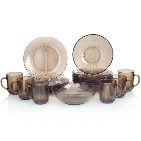 Столовый набор 19пр стекло BASILIСO дымка подар.уп (1)