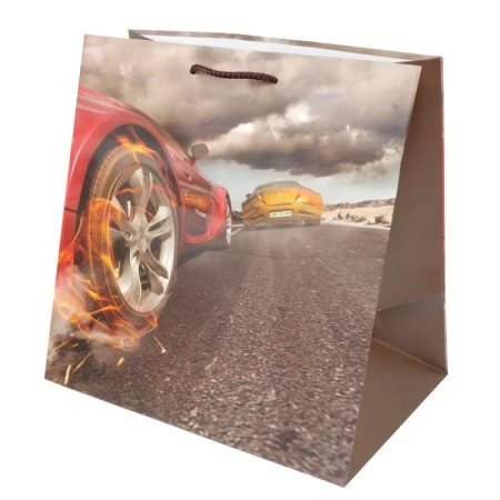 Пакет бумажный 30*30*20см квадратный матовый 200 по встречной 21/552 (12/144)