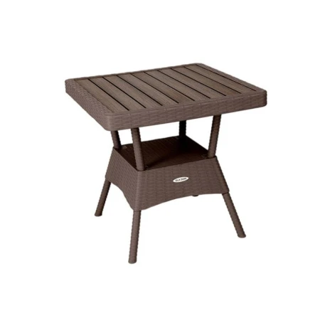 Стол 75,5*75см h80,5см пластик Rattan Ola Dom коричневый квадратный (1)
