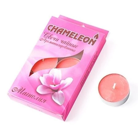 Набор свечей в гильзе ароматизированный чайный парафин 6шт. магнолия (20)