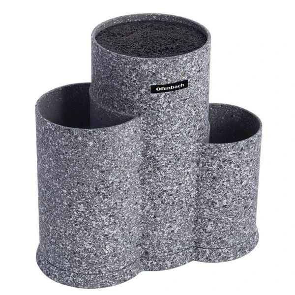 Подставка для ножей и кухонных принадлежностей тройная 23*12,3*22,2см пластик (6)