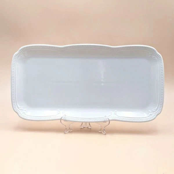 Блюдо прямоугольное 35,5*18см фарфор White Ornaments (8)