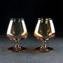 Бокалы для коньяка набор 2шт 400мл стекло ЗОЛОТОЙ МЕД (4/6)