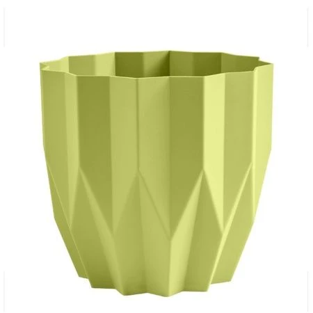 Кашпо 3л 16,5*20см пластик ГЕОМЕТРИЯ фисташковый (12)