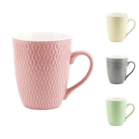 Кружка 380мл фарфор ПАСТЕЛЬ 6 видов (48)