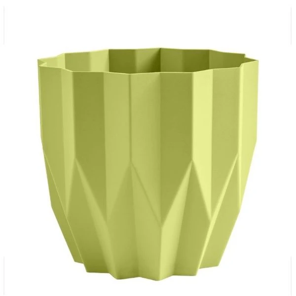 Кашпо 3л 16,5*20см пластик ГЕОМЕТРИЯ фисташковый (12)