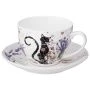 Чайный набор 4пр фарфор ЛАВАНДОВЫЕ КОТЫ на 2 персоны 275мл (16)
