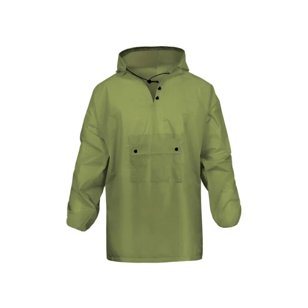 Дождевик c капюшоном EVA резинками на рукавах зеленый 100мкм Hoody HODY12 (30) Дождевик c капюшоном EVA резинками на рукавах зеленый 100мкм Hoody HODY12 (30)