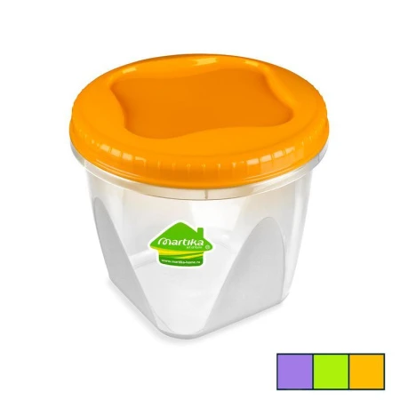 Банка для продуктов 1,5л 135*148*148мм пластик ТОНДО с завинчивающейся крышкой (18)