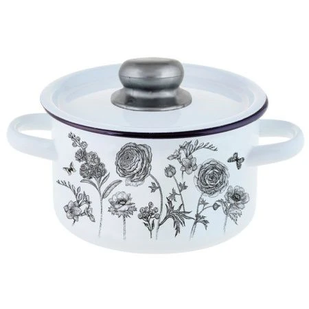 Кастрюля 1,5л эмаль ЛЮБЛЮ ТЕБЯ цилиндрическая ТМ Appetite 1с15с/1 (8)