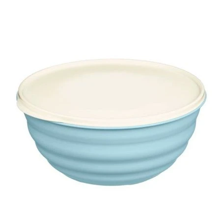 Миска 3,2л пластик Latina голубая с крышкой (15) 223100814/02