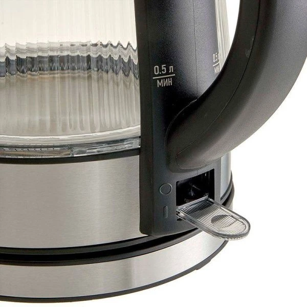 Чайник электрический 1,7л стекло 2200Вт DELTA LUX DE-1024 черный (6)