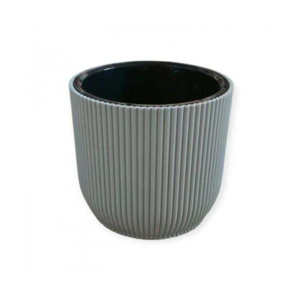 Кашпо 4,6л пластик Linea светло-серый (18)