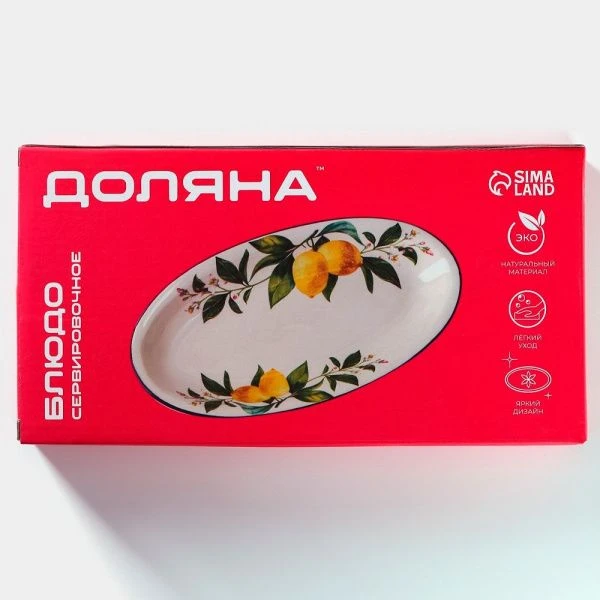 Блюдо овальное 28*14,5*3,5см керамика ЗАЙКА 4826226 (24)