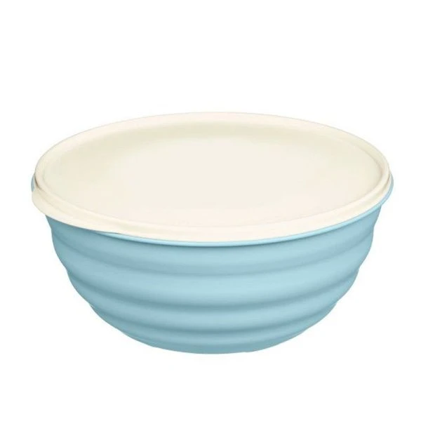 Миска 3,2л пластик Latina голубая с крышкой (15) 223100814/02