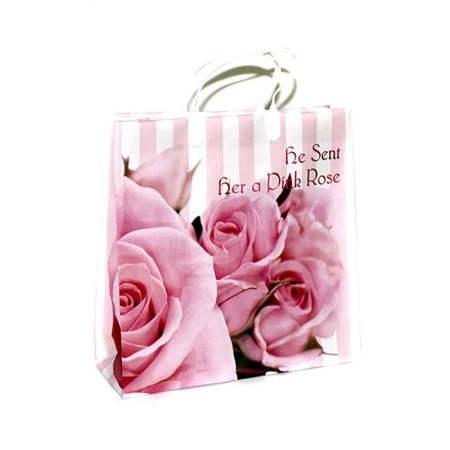 Пакет с пластиковой ручкой 30*30*10см Зефирные розы 02-071 сред. (20/200)