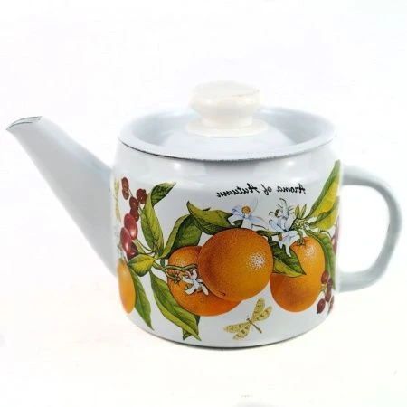 Чайник заварочный 1л эмаль ФРУКТОВАЯ ФАНТАЗИЯ С-2707П2/4 (8)