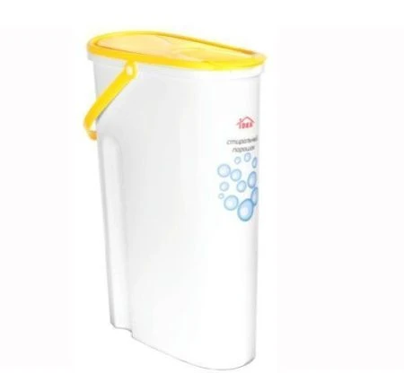 ЯЯЯКонтейнер для стирального порошка 5л желтый 110x320x246 (10) ВЫВОД