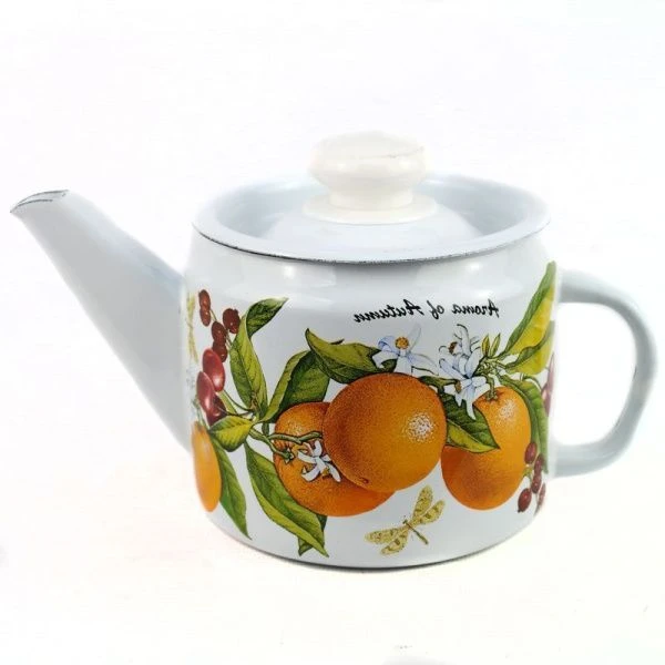 Чайник заварочный 1л эмаль ФРУКТОВАЯ ФАНТАЗИЯ С-2707П2/4 (8)